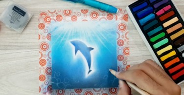Cara Menggambar Lumba-lumba dengan Soft Pastel Art